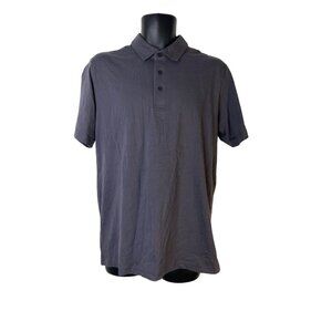 Jeff Men's Waterbury Polo Shirt Short Sleeve Charcoal Size Large‎